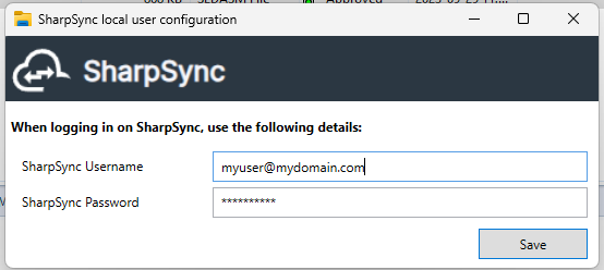 Configure SharpSync user settings