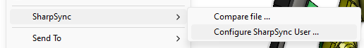 Configure SharpSync user