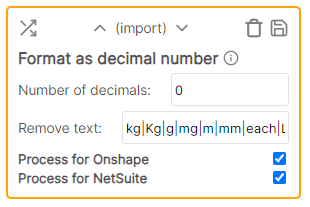 "Format as decimal number"